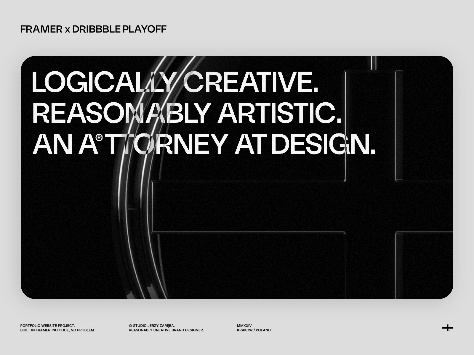 New portfolio website, built in Framer animation framer nocode playoff portfolio product design prototype spline ui uiux user interface ux webdesign website