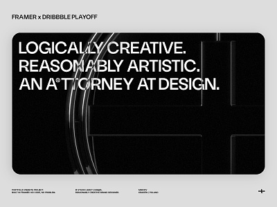 New portfolio website, built in Framer animation framer nocode playoff portfolio product design prototype spline ui uiux user interface ux webdesign website