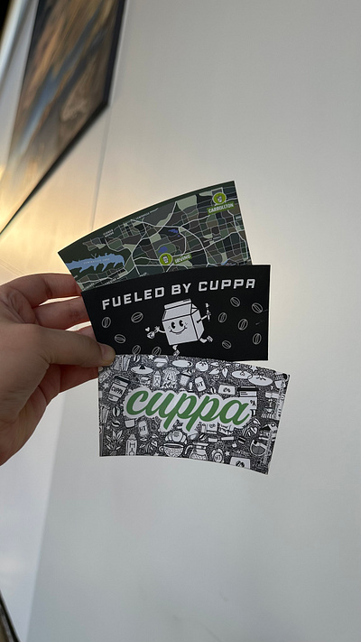 Coffee sleeves designed by me! animation branding collateral design graphic design logo merchandise product design ui ux vector