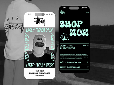 E-commerce mobile app | Stussy redesign app application brand app concept design design e commerce fashion app figma ios app mobile app ui