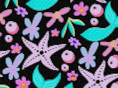 "Grainy and Floral Illustrative Pattern" art artwork dark designs design designing digital digital art drawing floral designs graphic design illustration pattern vector visuals