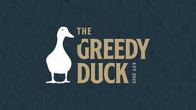 The Greedy Duck branding duck logo logo design pub branding vector