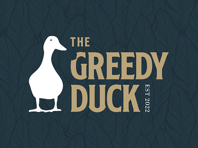 The Greedy Duck branding duck logo logo design pub branding vector