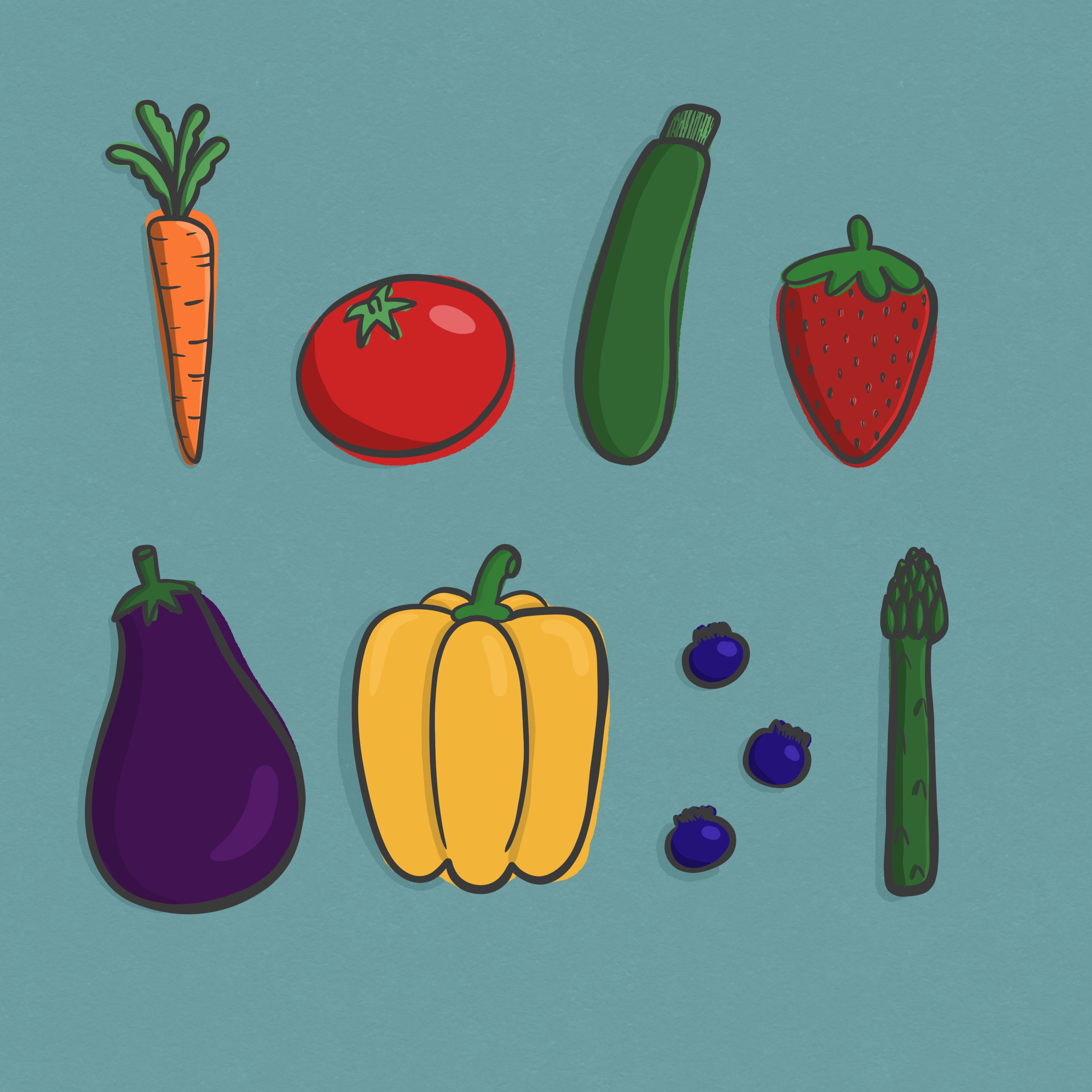 Homegrown digital art illustration procreate