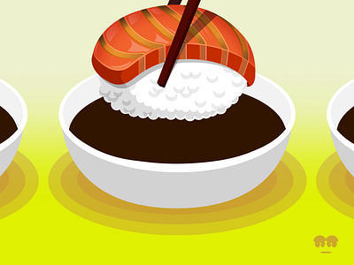 Sushi 2d adobe adobe illustrator after effects animation clean design doodle food gif graphic graphic design illustration illustrator loop motion motiongraphics simple sushi vector