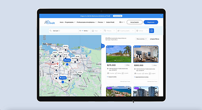 Real estate SaaS / Listing page - Collapsed map interaction interaction design ixd listing map product design prototype real estate saas ui design zillow