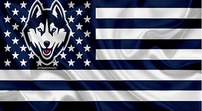 UCONN HUSKIES FLAG graphic design