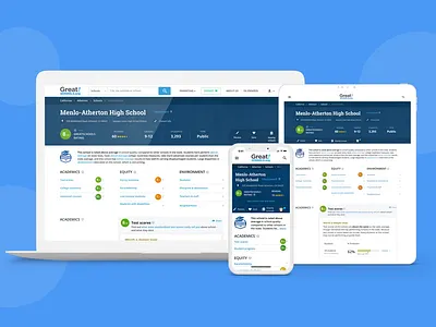 GreatSchool x Interactive Labs eddie luong education interactive labs school system web design website