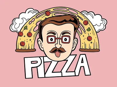Pizza-mas John Green T-shirt design branding design illustration