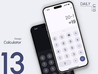 Day 13: Calculator calculator design daily ui challenge flat design minimalist design ui design usability user interface