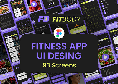 FB Fitbody Fitness App UI app app design branding design figma fitness app graphic design illustration logo ui uiux ux vector