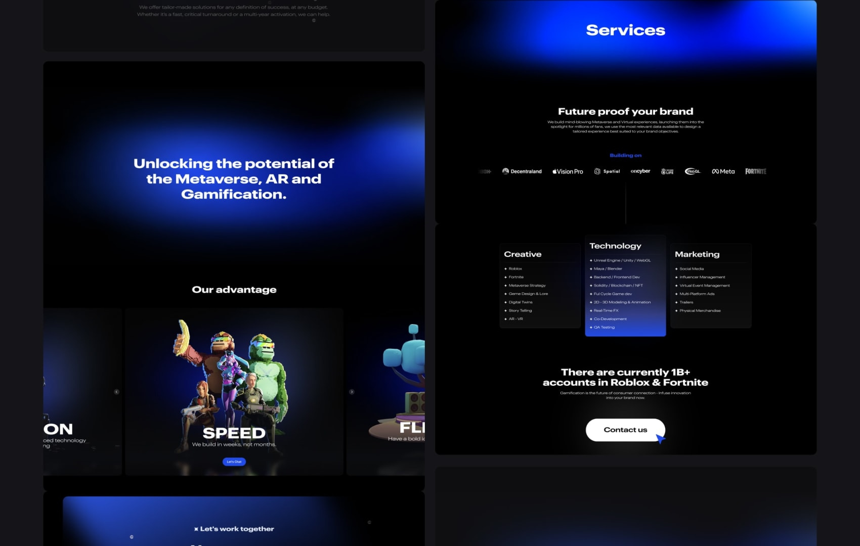 Metakey Website animations dark framer meta metaverse web design web development website