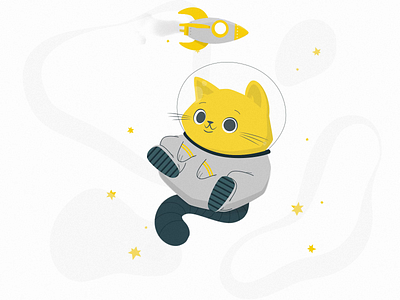 ⭐dreams come true⭐ 2d 2d animation af after effects animation astronaut cat design explainer explainervideo fake 3d graphic design illustration motion graphics project space vector