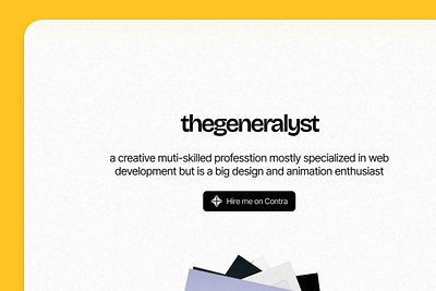 thegeneralyst - framer portfolio website framer interaction portfolio web design