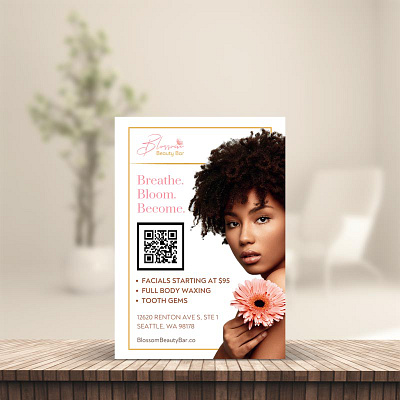 Blossom Beauty Bar - Flyer branding design graphic deisgn logo print