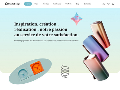 Objets Design Website graphic design ui