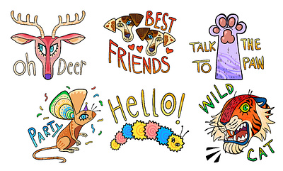 Snapchat sticker packs branding design illustration stickers