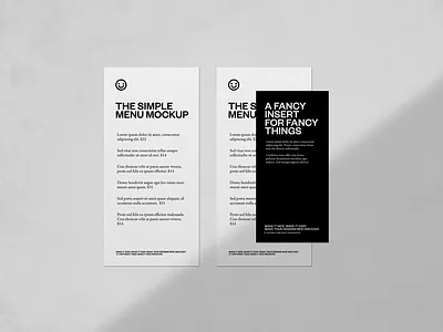 The Simple Menu Mockup brochure mockup menu mockup minimalist mockup photoshop mockup postcard print mockup psd mockup restaurant branding restaurant mockup shadow overlay mockup stationery mockup