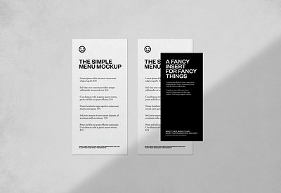 The Simple Menu Mockup brochure mockup menu mockup minimalist mockup photoshop mockup postcard print mockup psd mockup restaurant branding restaurant mockup shadow overlay mockup stationery mockup