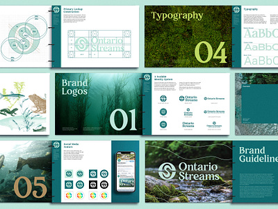 Ontario Streams branding canada conservation ecology environment forest graphic design identity logo mitigation nature restoration river social media style guide sustainability wetland wildlife