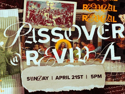 Passover @ Revival angel church collage design easter graphic grit jesus lamb lord ministry over pass passover priest revival scripture slide social texture