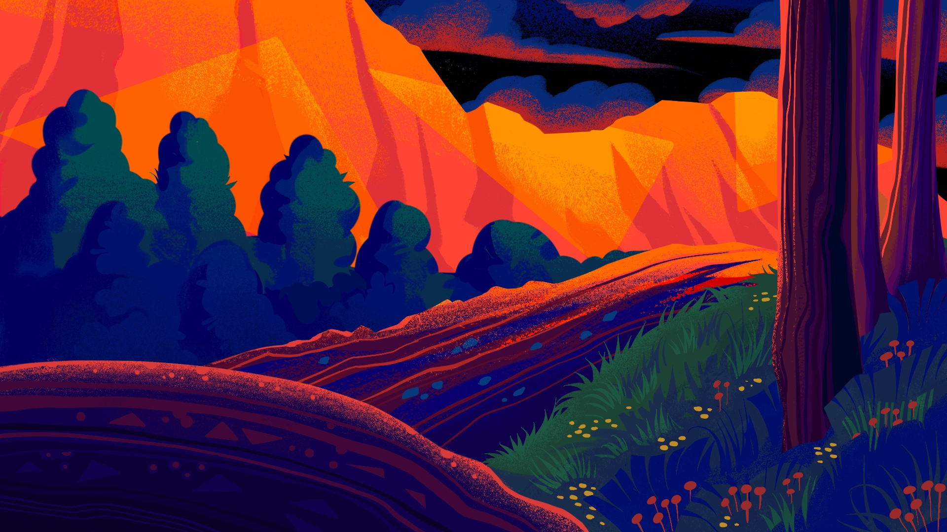 WONDER - animated commercial background branding illustration lifestyle travel