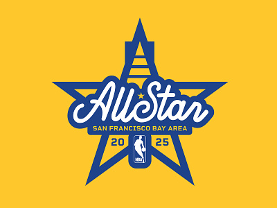 Bay Area All-Star Logo badge badge design basketball bay area brand design branding california logo logo design logo mark logo type logos nba nike rebrand san francisco script sports typography
