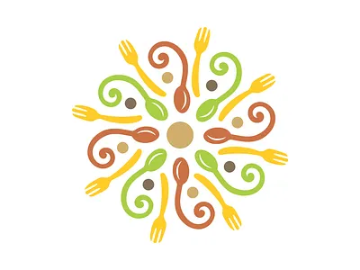 Fork and Spoon branding design flat fork graphic design illustration logo spoon typography vector