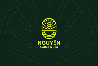 NGUYÊN COFFEE & TEA | LOGO DESIGN & BRAND IDENTITY branding cafe coffee graphic design logdesign logo logomaker motion graphics tea vector