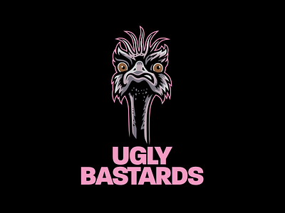 Ugly Bastards bastard branding design football club graphic design illustration illustrator logo ostrich soccer ugly vector