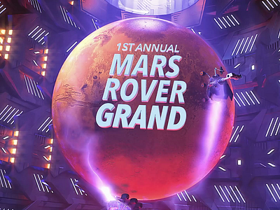 Mars Rover Grand Prix after effects animation cinema 4d event grand prix mars projection rover space typography