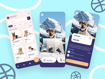 Pet Shop Mobile App Design 3d app design ecommerce ecommerce design graphic design ios iphone app livestream marketplace mobile mobile app mobile app design mobile ui pet product design shopping app trending ui ux