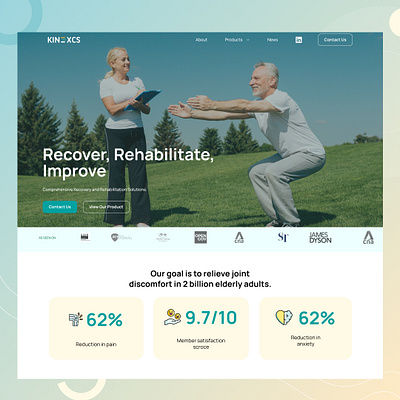 Kinexcs - Healthcare Website ui