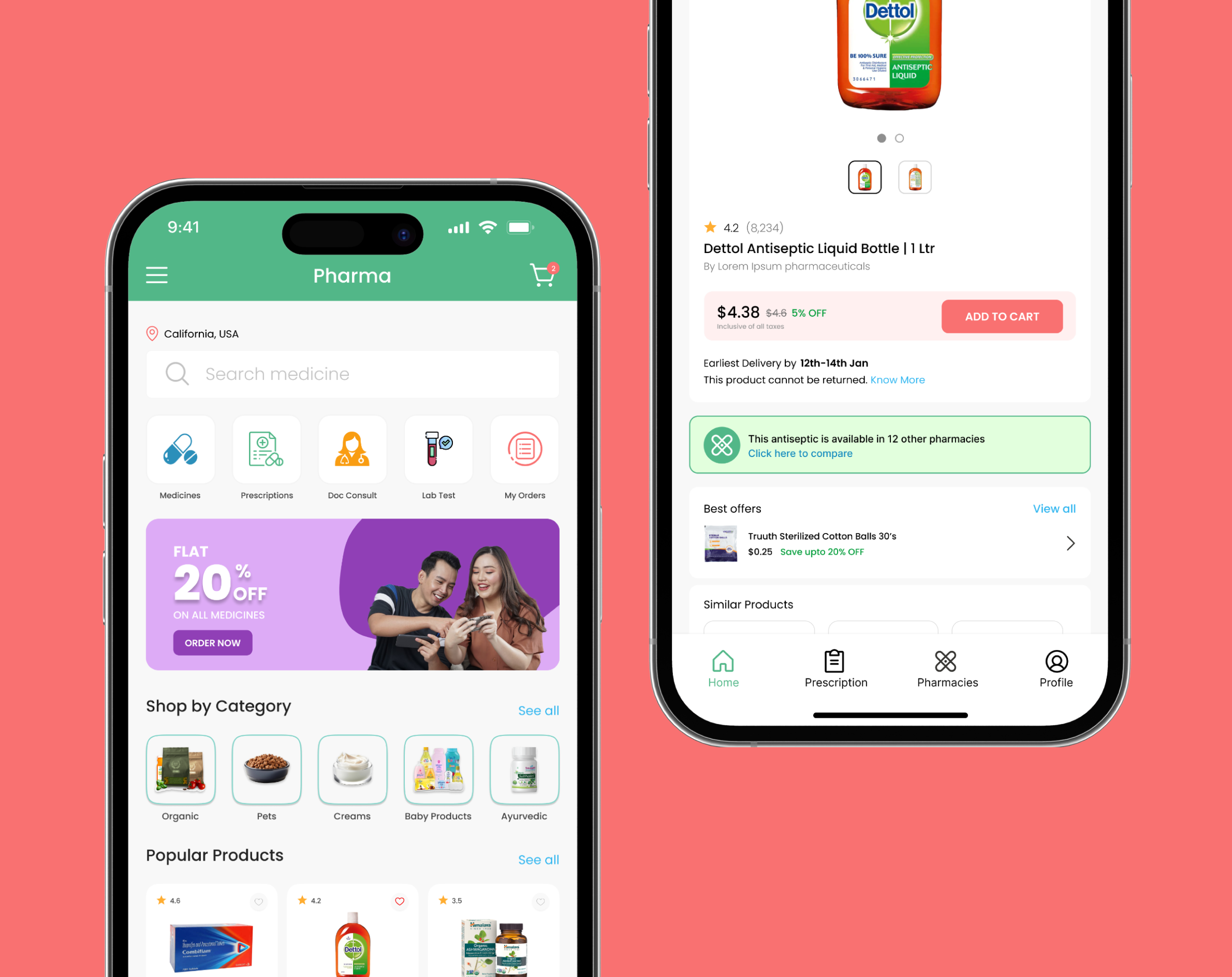 Easymeds - A medicine delivery app android app design application branding delivery design figma interaction design ios app med medicine medicine delivery app medicine service mobile mobile app pharma product design technology ui uiux