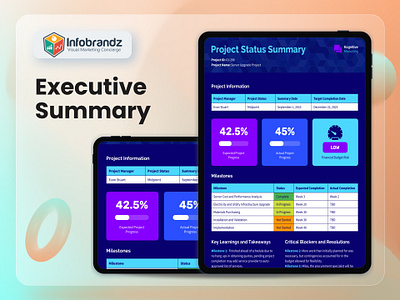 Executive Summary graphic design