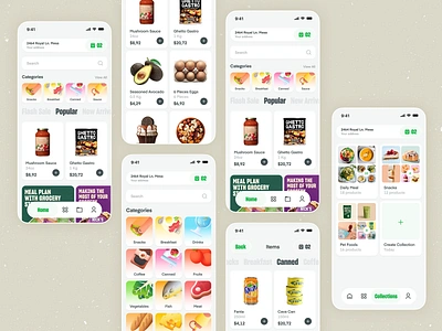 Grocery App Design app design ecommerce ecommerce app food food order grocery grocery app grocery shopping grocery store app mobile mobile app online online grocery online shop product design app sajon shopping ui uiux