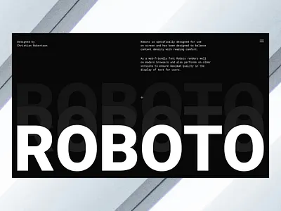 Roboto Layout Exploration animation elegant exploration font interaction interface layout layout exploration minimal motion promo typeface typography ui uidesign uiux ux video web webdesign