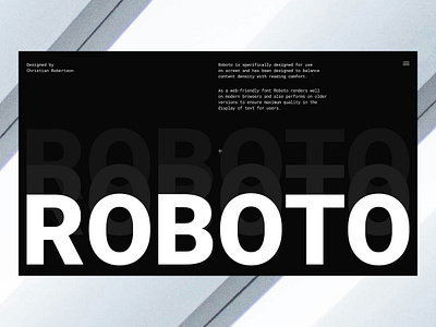 Roboto Layout Exploration animation elegant exploration font interaction interface layout layout exploration minimal motion promo typeface typography ui uidesign uiux ux video web webdesign