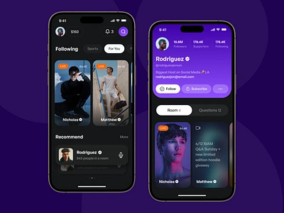 Video Streaming App app audio broadcast design live mobile mobile design music streaming app podcast short video app streamer streaming streaming platform ui ui ux video editor video streaming