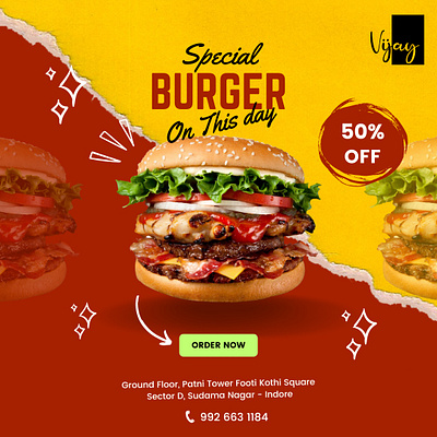It's burger day branding graphic design ui