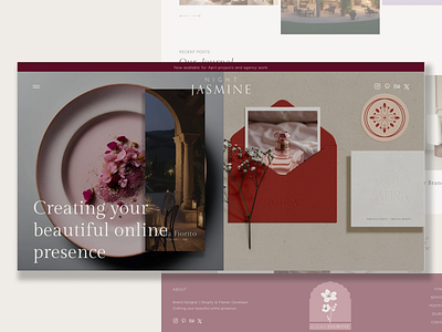 Night Jasmine Portfolio | Version 1 branding design freelancer graphic design logo portfolio ui ui design web design website website portfolio
