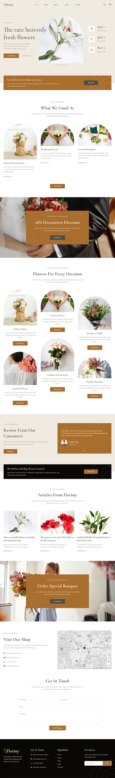 Florist Website branding design graphic design ui ux website wordpress