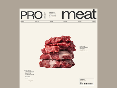 Promeat / Marble meat store clean design farm horeca meat product restaurant site store ui ux web
