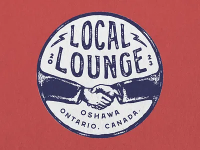 LOCAL LOUNGE LOGO bar branding design distressed graphic design handcrafted handdrawn handmade illustration lettering logo lounge rustic textured typography vector vintage