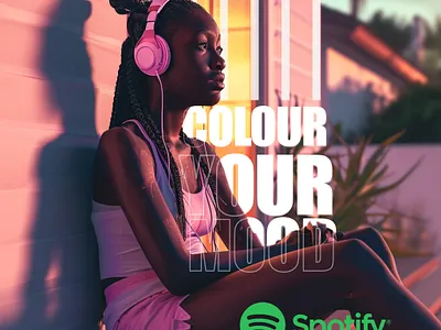 Spotify - Color Your Mood advert graphic design