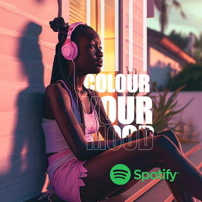 Spotify - Color Your Mood advert graphic design