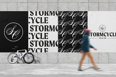 Logo - StormCycle - biker bike branding design graphic design graphism logo mise en page mockup moto ride typography