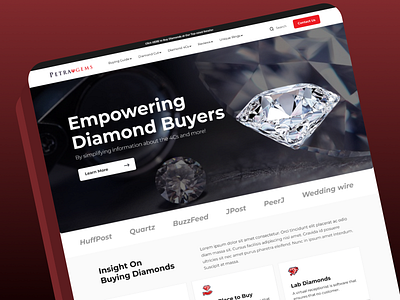 Gems Landing Page Modern Light UI diamonds ecommerce gems homepage laningpage uiux website welldux