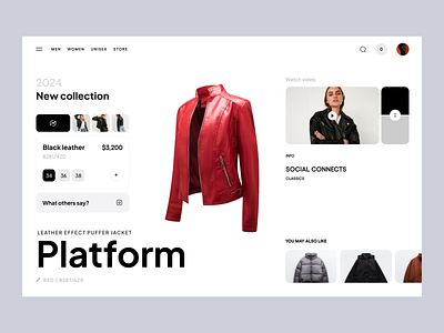 Fashion E-commerce Web Design clothes dress e commerce ecommerce landing landing page motion graphics online shop pdp piqo plp product detail page shop shopping store ui ui design ui motion website