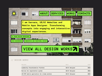 Portfolio / Exploring Brutalism brutalism clean design figma portfolio ui webdesign
